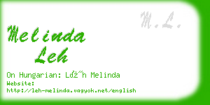 melinda leh business card